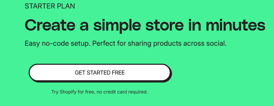 Shopify Starter Plan $1 Offer 