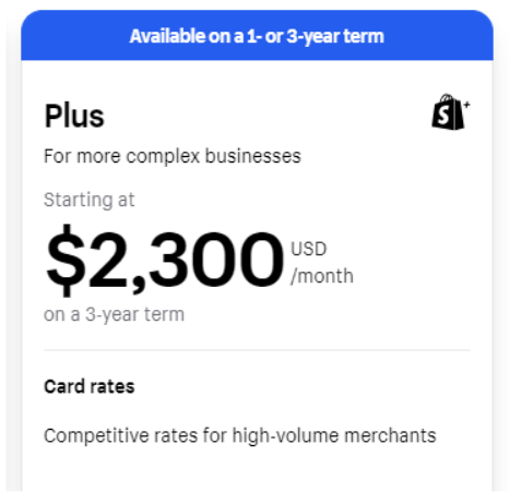 Shopify Plus Pricing