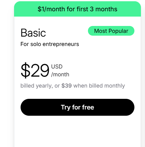 Shopify Basic Plan