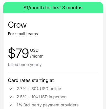 Grow Plan ($79 per month)