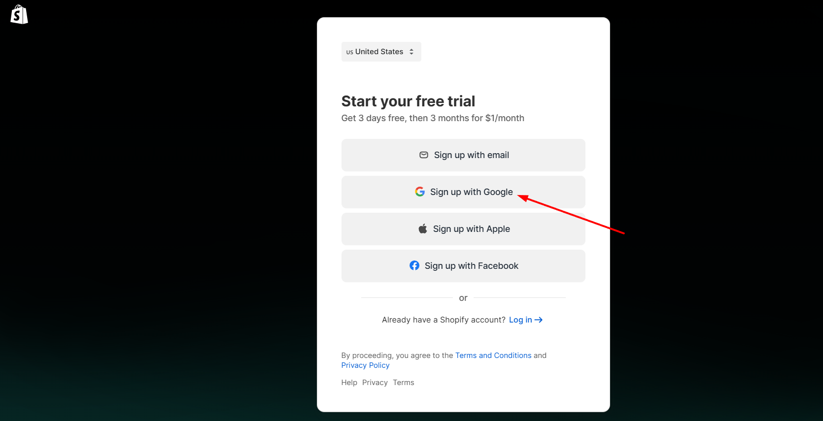 Click On Sign Up With Google