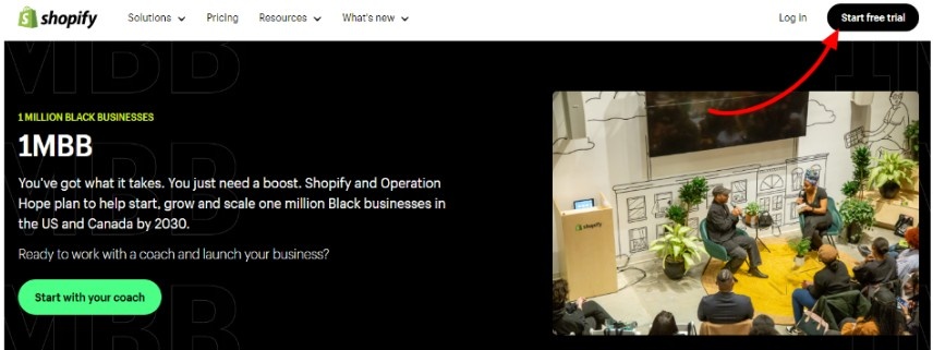 Visit The Shopify Landing Page 